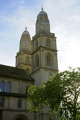 Image showing Cathedral Grossmuenster in Zuerich