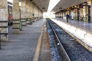 Image showing Railways in the station