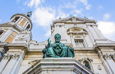 Image showing Sixtus V bronze statue in Loreto, Italy