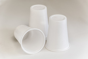 Image showing Three Plastic glasses