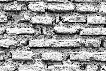 Image showing Rustic Black and white brickwall