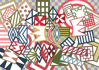 Image showing Abstract geometric shapes background