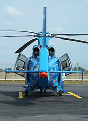 Image showing Rear view of helicopter
