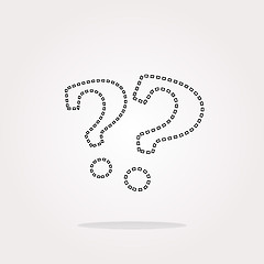 Image showing vector Stylish web button with question mark. Web Icon Art. Graphic Icon Drawing