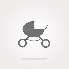 Image showing vector stroller icon in mode web icon. Web Icon Art. Graphic Icon Drawing