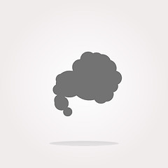 Image showing Comic speech bubble sign icon. Chat think symbol. Circle flat button with shadow. Modern UI website navigation. Web Icon Art. Graphic Icon Drawing