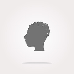 Image showing vector idea people head circle glossy wen icon. Web Icon Art. Graphic Icon Drawing