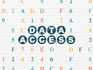 Image showing Data concept: Data Access on wall background