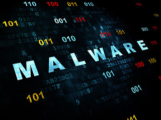 Image showing Privacy concept: Malware on Digital background