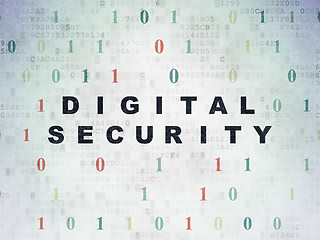 Image showing Protection concept: Digital Security on Digital Paper background