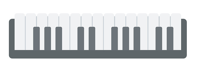 Image showing Top view of piano keyboard