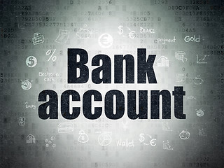 Image showing Money concept: Bank Account on Digital Paper background