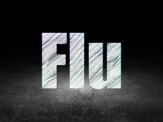 Image showing Health concept: Flu in grunge dark room