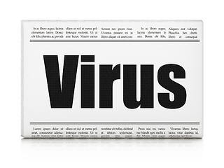 Image showing Security concept: newspaper headline Virus