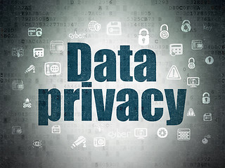 Image showing Security concept: Data Privacy on Digital Paper background