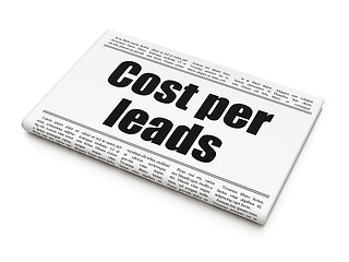 Image showing Business concept: newspaper headline Cost Per Leads