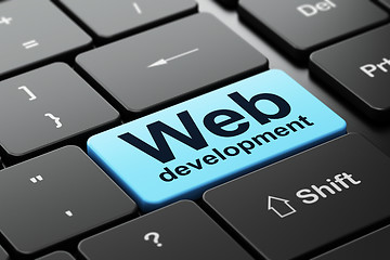 Image showing Web development concept: Web Development on computer keyboard background