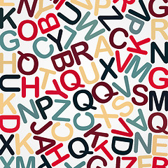 Image showing Abstract Learning background: multicolor Letters ?n White, vector illustration