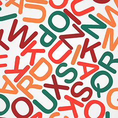 Image showing Abstract Education background: multicolor Letters ?n White, vector illustration