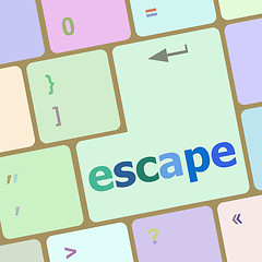 Image showing Computer keyboard key with escape word vector illustration