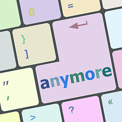 Image showing Keyboard with enter button, anymore word on it vector illustration