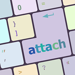 Image showing Post-it on an white keyboard vector illustration