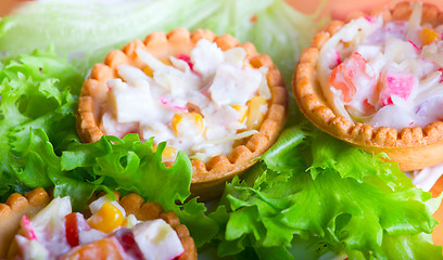 Image showing salad in baking vase