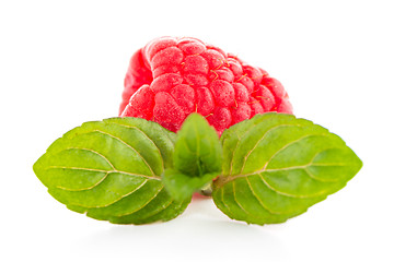 Image showing Raspberry fruit isolated