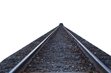 Image showing Railroad tracks islated on white