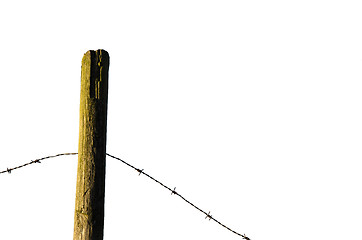 Image showing Fence post isolated on white