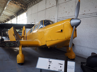 Image showing antique military airplane on display Brussels Belgium