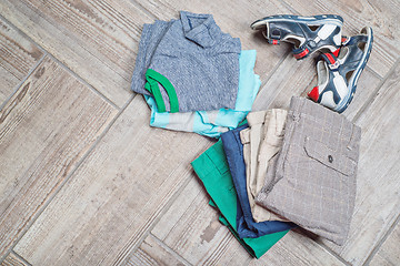 Image showing Photography of boy\'s casual outfits. 