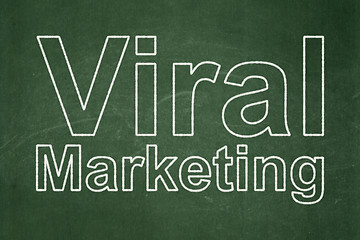 Image showing Marketing concept: Viral Marketing on chalkboard background