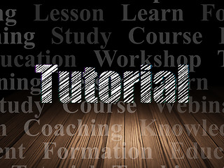 Image showing Education concept: Tutorial in grunge dark room