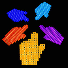 Image showing Set of Link selection computer mouse cursor