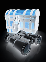 Image showing binoculars and chest