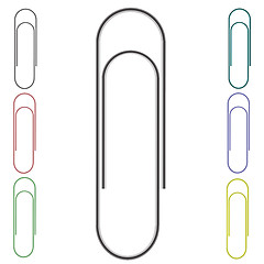 Image showing Set of Colorful Paper Clips