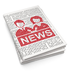 Image showing News concept: Anchorman on Newspaper background