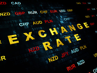 Image showing Currency concept: Exchange Rate on Digital background