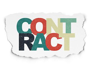 Image showing Finance concept: Contract on Torn Paper background
