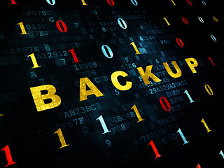 Image showing Software concept: Backup on Digital background
