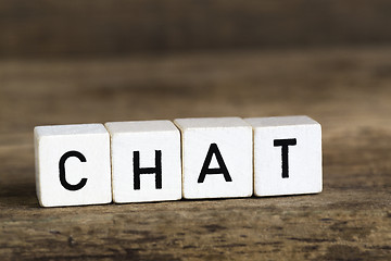 Image showing The word chat written in cubes