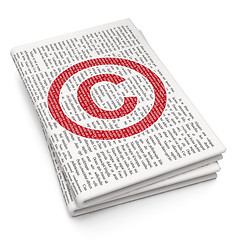 Image showing Law concept: Copyright on Newspaper background