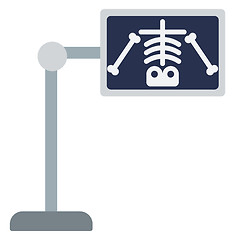Image showing X-ray machine with image of skeleton.