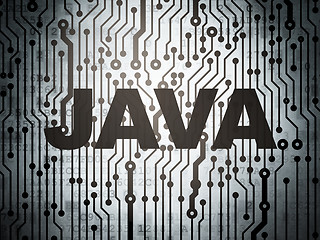Image showing Programming concept: circuit board with Java