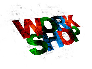 Image showing Studying concept: Workshop on Digital background