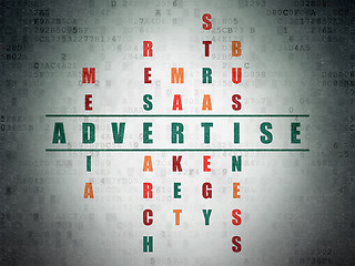 Image showing Advertising concept: Advertise in Crossword Puzzle