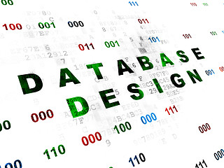 Image showing Software concept: Database Design on Digital background