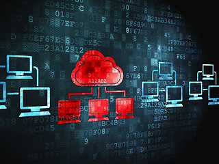 Image showing Cloud computing concept: Cloud Technology on digital background