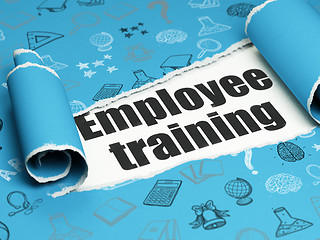 Image showing Learning concept: black text Employee Training under the piece of  torn paper